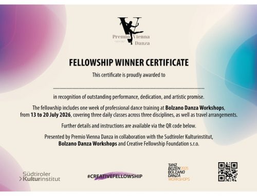 Creative Fellowship announces new Bolzano Danza Workshops Fellowship in Collaboration with Premio Vienna Danza